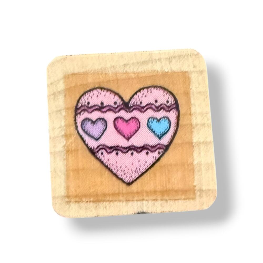 Mini Heart In Heart Unbranded Rubber Stamp